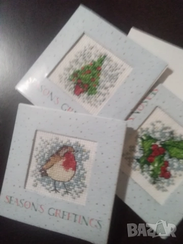Коледни картички- 3 бр с плик
