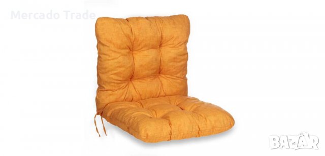 Декоративна външна възглавница за стол, Горчица, 100х50см