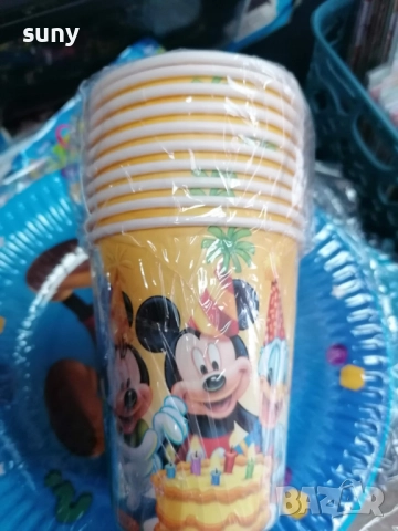 Парти чинийки Мини Маус, чашки, салфетки, шапки, свирки, балони,играчки, снимка 6 - Други - 51897618