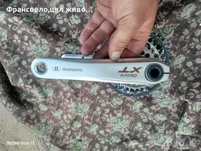 Курбел със средно движение за велосипед колело Shimano deore xt , снимка 2 - Части за велосипеди - 51648716
