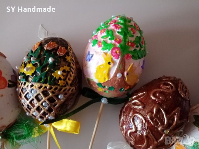 Великденски яйца на клечка, снимка 2 - Декорация за дома - 35402313