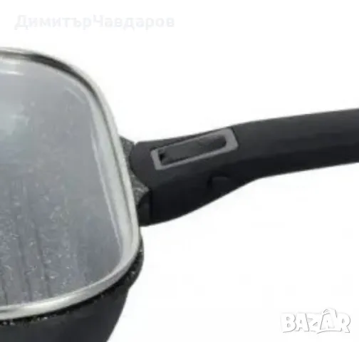 Тиган грил с капак Bohmann, 28х28х5.5см., Лят алуминий, Подвижна дръжка, Индукция, снимка 5 - Съдове за готвене - 47885048