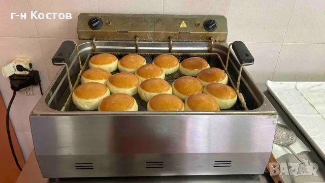 Фритюрник на ток професионален за понички, мекици, пирошки,за пържене на големи неща 30 литра 