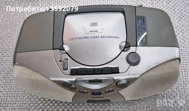 Касетофон Philips Az1008, снимка 2 - Радиокасетофони, транзистори - 52283467