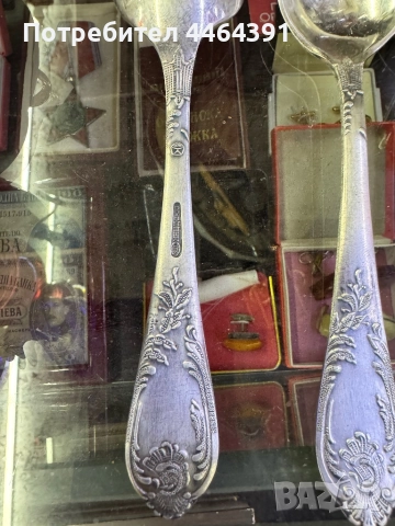 Сребърни лъжици , снимка 4 - Антикварни и старинни предмети - 51516804