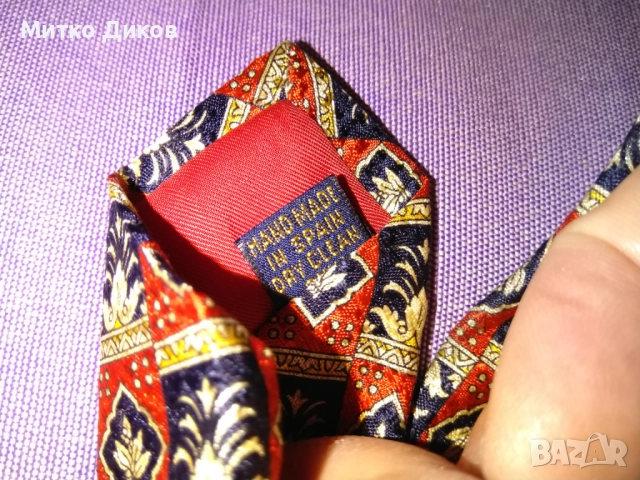 Richel J.G. Mayer Hand made in Spain tie вратовръзка нова маркова100% коприна маде ин Spain, снимка 8 - Други - 51766228
