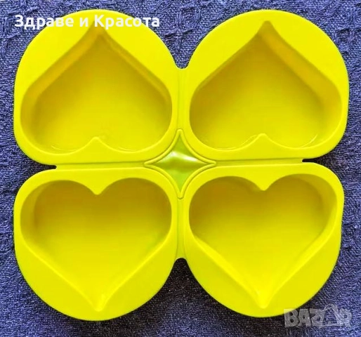 Силиконова форма - 4 сърца, снимка 1 - Други - 52918860