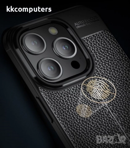 Калъф Wlons силикон Auto Focus / Като Кожа за iPhone 17 6.3 / Черен Баркод : 3132915, снимка 3 - Калъфи, кейсове - 52399649