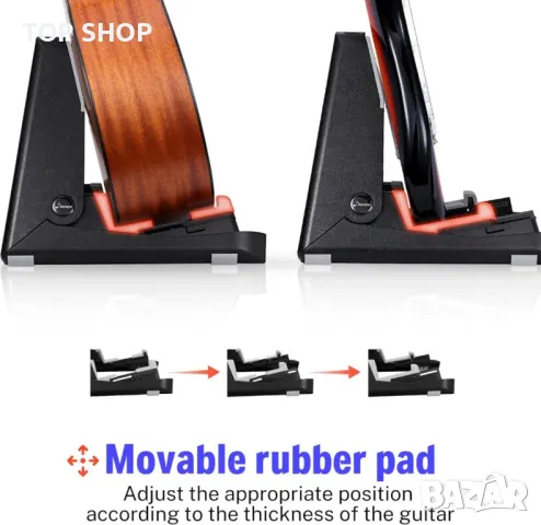 Универсална сгъваема стойка за китара Donner DS2, снимка 5 - Китари - 48623650