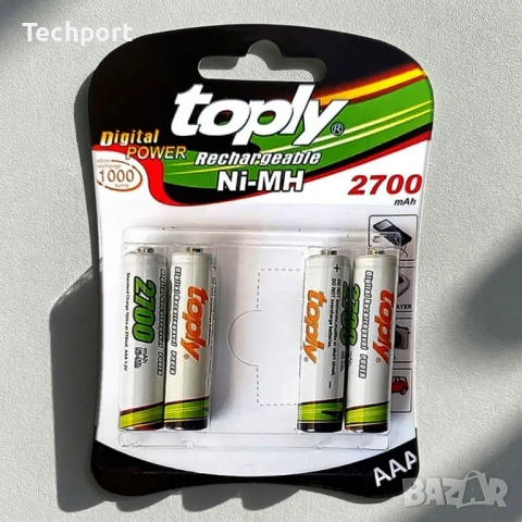 Акумулаторни батерии AAA 2700mAh Topy Ni-MH – комплект 4 броя