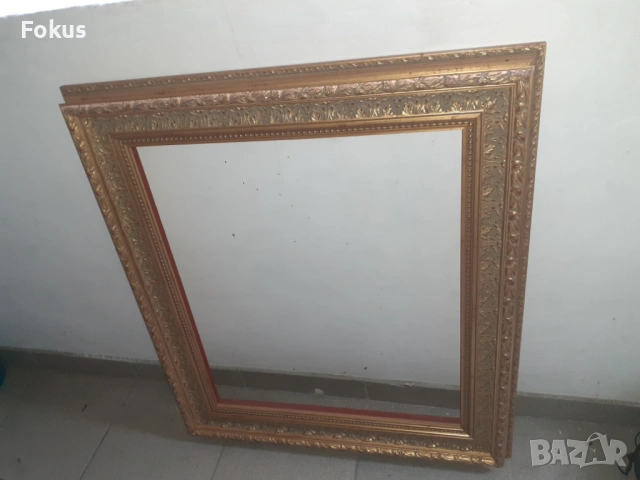 Страхотна голяма дървена барокова рамка за картина, снимка 2 - Антикварни и старинни предмети - 53384226