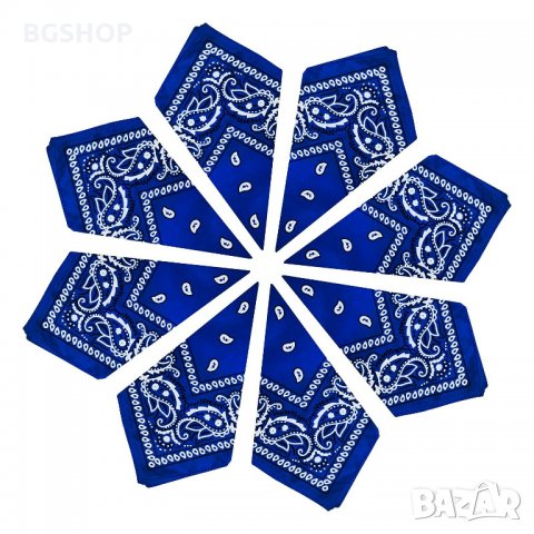 Бандана - Хип Хоп шал - Син, снимка 6 - Шалове - 28411159