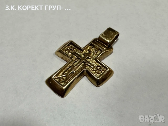 Златен кръст 14к, 2,93гр, снимка 5 - Колиета, медальони, синджири - 53394397