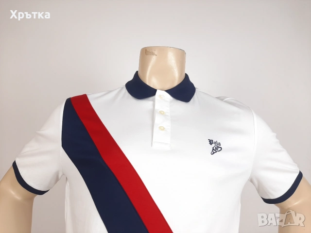 Polo Ralph Lauren Soft Cotton - Оригинална мъжка тениска с яка р-р M, снимка 6 - Тениски - 53463490