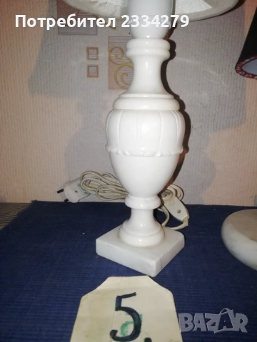 Стари порцеланови и мраморни настолни лампи. , снимка 12 - Настолни лампи - 52062898