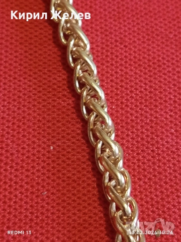 Красив ланец плетка тип ЖИТЕН КЛАС медицинска стомана позлатен много красив 51904, снимка 3 - Колиета, медальони, синджири - 53462882