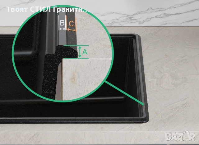 Нова иновативност в кухненския дизайн – мивки с плоски ръбове, снимка 5 - Мивки - 51401981