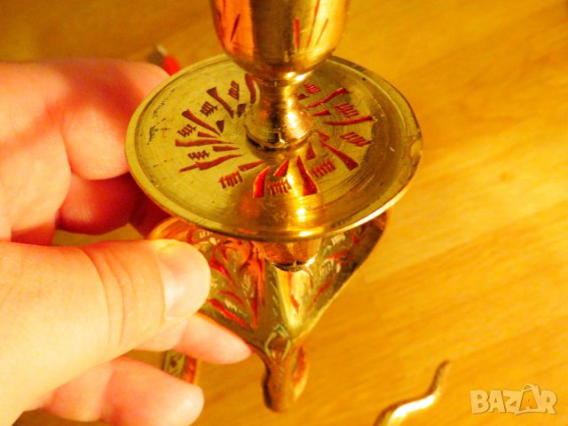 Старинен бронзов  свещник с змия - кобра - 18 см. - Красива изработка която на живо просто спира дъх, снимка 5 - Антикварни и старинни предмети - 40052114