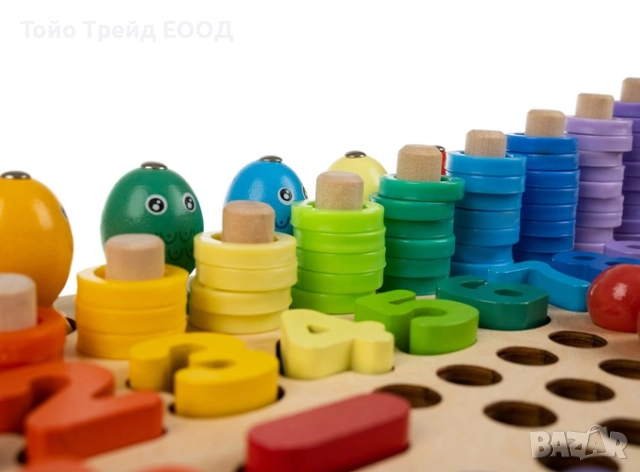 Голям дървен пъзел с топчета, снимка 5 - Игри и пъзели - 52671397