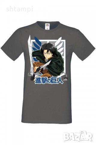 Мъжка тениска Attack on Titan Levi Ackerman, Анимация,игра,Празник,Повод,, снимка 8 - Тениски - 38075147