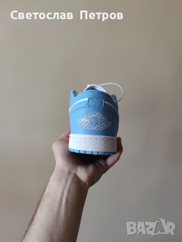 Оригинални Nike Air Jordan 1 Low Blue , снимка 4 - Маратонки - 36957181