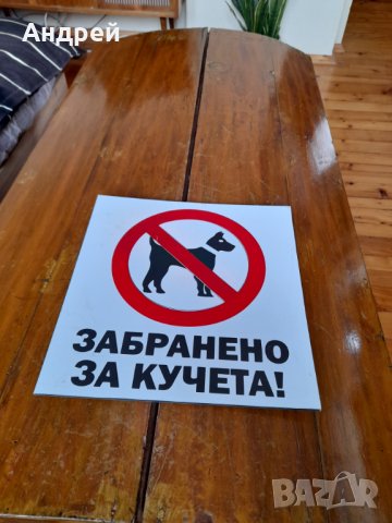 Табела Забранено за Кучета, снимка 1 - Други ценни предмети - 39270268