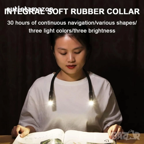LED лампа за четене за врата, презареждаща се LED лампа за четене в леглото, снимка 2 - Лед осветление - 52856874