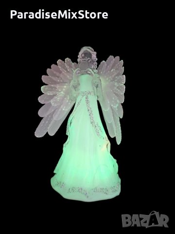 Коледна украса ангел, светещ, 22см/ с батерии/ размери: 9.7cm*16.8cm*21.5cm., снимка 2 - Декорация за дома - 43048948