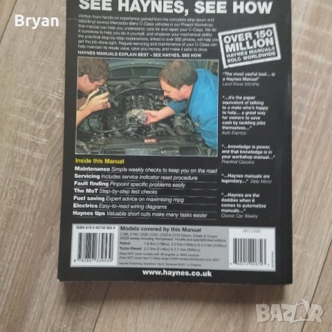 Haynes книга за ремонт на Mercedes w203 c-class, бензин и дизел., снимка 4 - Специализирана литература - 39811611