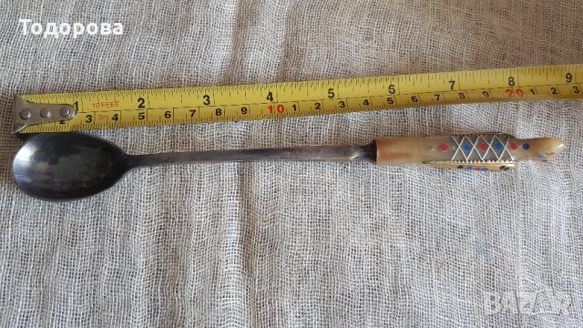 Коктейлна лъжичка -посребрена, снимка 7 - Антикварни и старинни предмети - 26228938