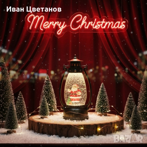 Ретро LED коледен фенер с падащ сняг – магическа светлина и празничен уют, снимка 2 - Декорация за дома - 52254449