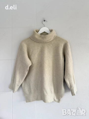 IRIS VON ARNIM Original Size M 100% Кашмир Страхотен поло пуловер, снимка 6 - Блузи с дълъг ръкав и пуловери - 51716811