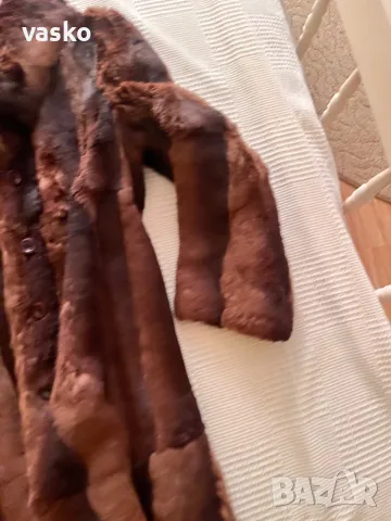 Дълго дамско палто естествено, снимка 5 - Палта, манта - 49356002