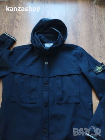 Stone Island 2014 Navy High Neck Soft Shell Jacket - мъжко софтшел яке Л, снимка 2 - Якета - 52850152