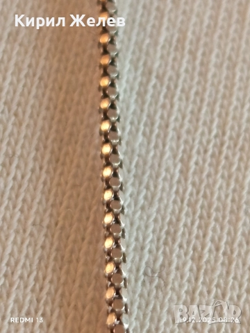 Сребърен синджир с плетка тип ПУКАНКИ много красив стилен дизайн 10775, снимка 2 - Колиета, медальони, синджири - 52844420