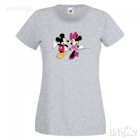 Дамска тениска Mickey & Minnie 6 Мини Маус,Микки Маус.Подарък,Изненада,