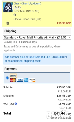 Cher ‎– Cher Издание 🇬🇧 🇩🇪 UK/GERMANY 1987г Състояние на винила:звука на едната страна е NEAR MI, снимка 6 - Грамофонни плочи - 52325648