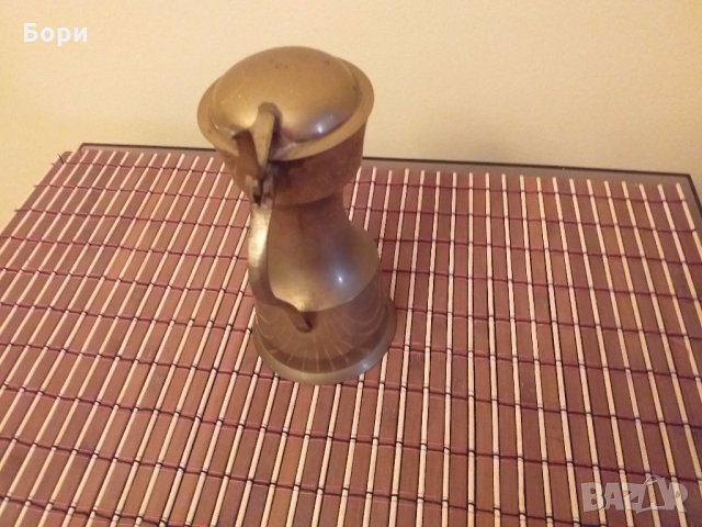 Месингова кана с капак Германия, снимка 5 - Антикварни и старинни предмети - 27474741