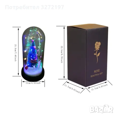 Ръчно изработена LED Коледна Елха с Дядо Коледа и Снежен Човек, снимка 2 - Настолни лампи - 47984765