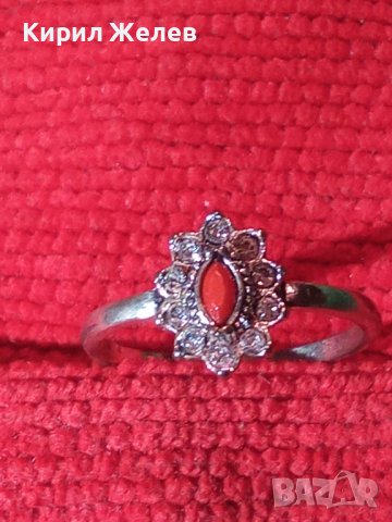 КРАСИВ НЕЖЕН ПОСРЕБРЕН КРИСТАЛЕН ФЕШЪН - АРТ МЕДЕН ПРЪСТЕН 38539, снимка 4 - Пръстени - 41454849