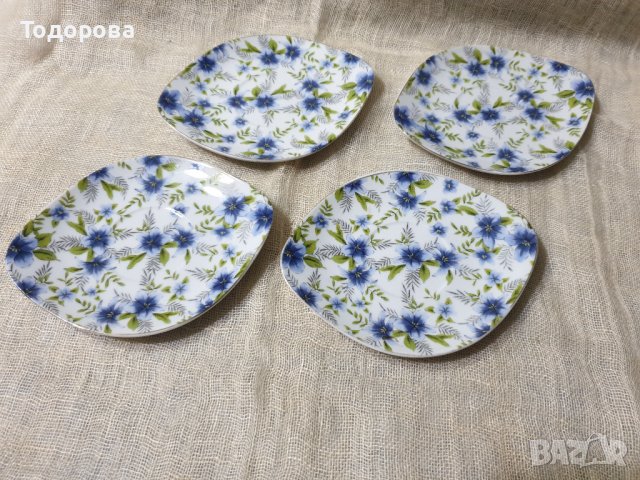 Порцеланови подложни чинийки-Yamasen gold collection fine porcelain japan 24ct gold plated