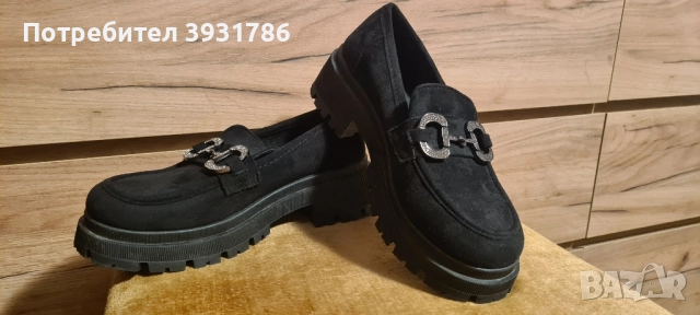 Дамски черни обувки, снимка 2 - Дамски ежедневни обувки - 51912912