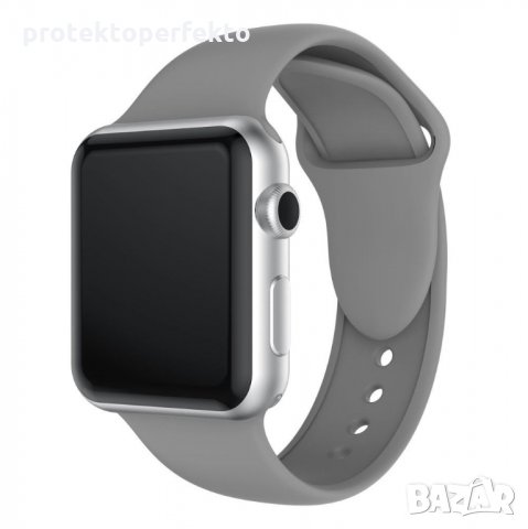 Силиконова каишка за Apple Watch -  42, 44, 45, 49- цвят графит