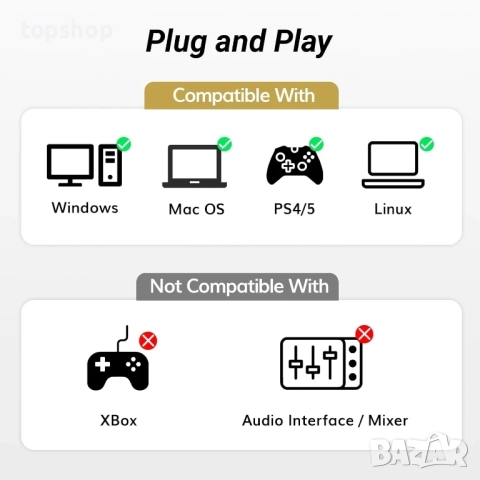 Нов TONOR USB микрофон за компютър, кардиоиден кондензаторен компютърен микрофон със статив, по, снимка 2 - Микрофони - 51636296