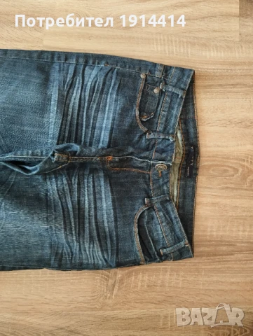 Дънки с уникална кожена апликация, снимка 7 - Дънки - 50591317