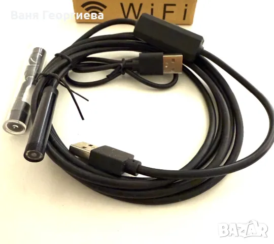 Ендоскопска Водоустойчива камера Wi-fi Ендоскоп HD720P, 3 m, 8 x LED, снимка 16 - Камери - 49387085