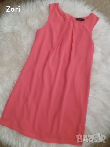 Розова рокля шифон с подплата свободен модел, снимка 1 - Рокли - 37895403