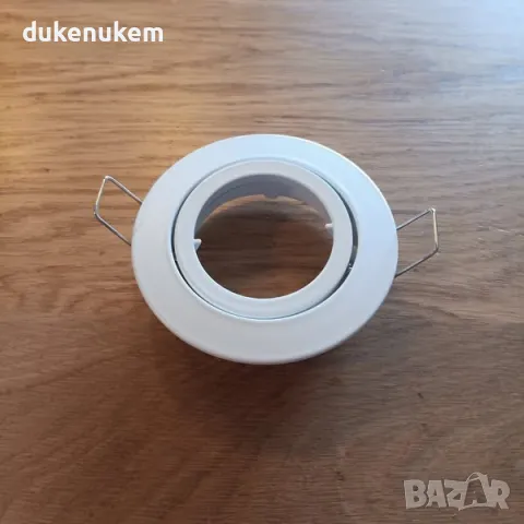 НОВ! Комплект от 10 бели алуминиеви рамки за вграждане – въртящи се, снимка 5 - Лед осветление - 50281073