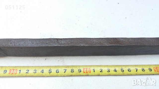 масивен възрожденски кован лемиш, инструмент секач, снимка 8 - Антикварни и старинни предмети - 38017249