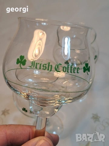 3 винтидж луксозни тънкостенни Irish coffee 32/2, снимка 4 - Чаши - 53056944